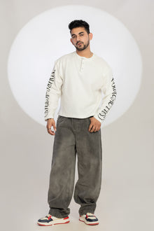 WAFFLE TEE FULL SLEEVE (HENLEY)