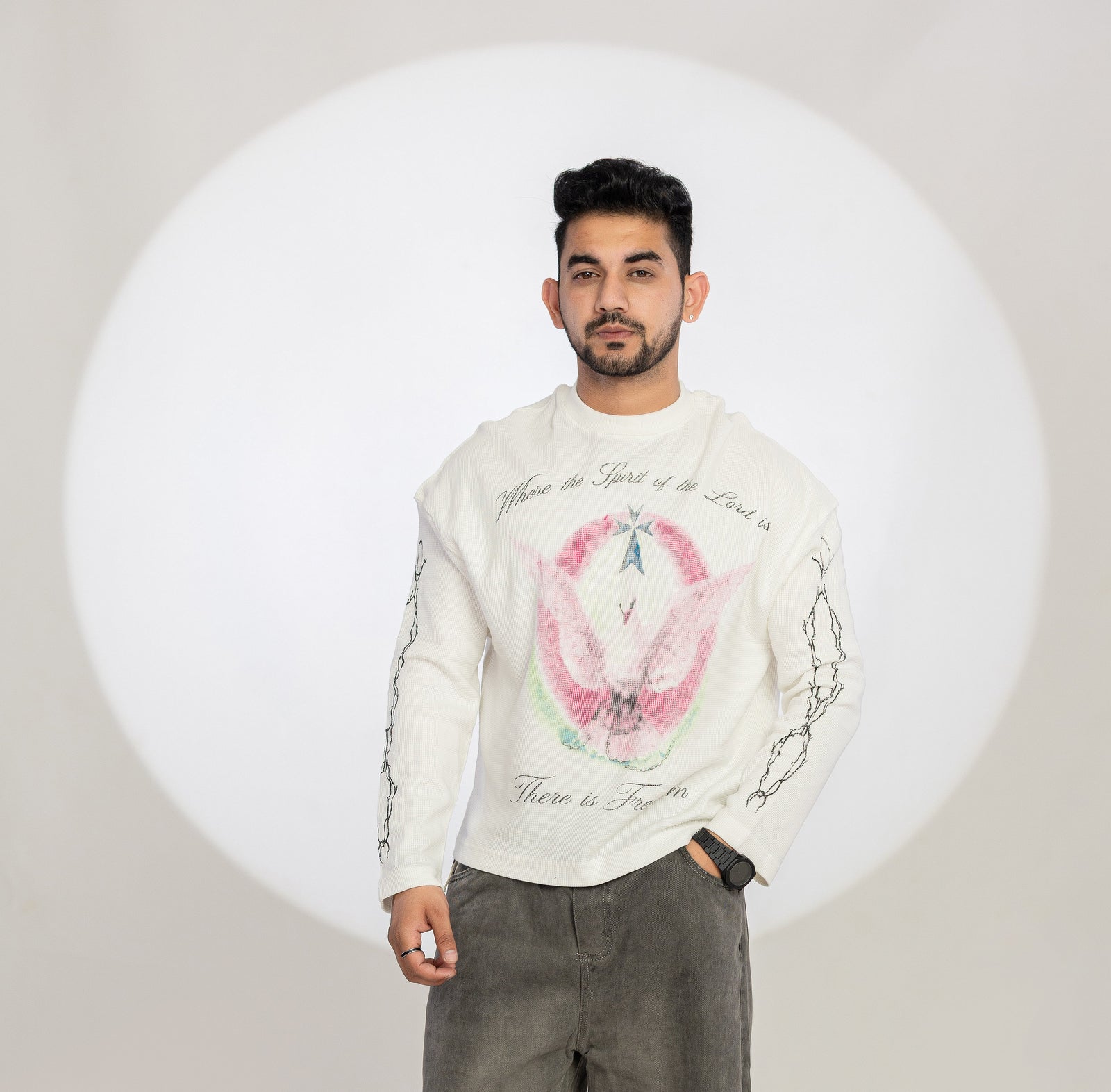 WAFFLE TEE FULL SLEEVE